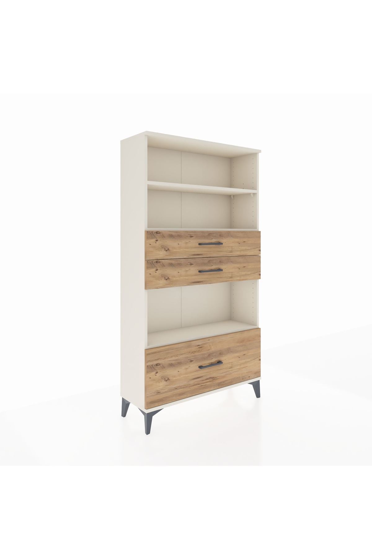 Arges Dolap 3 Raflı 3 Çekmeceli 88x30x163 Aytaşı-Çam