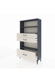 Arges Dolap 3 Raflı 3 Çekmeceli 88x30x163 Antrasit-Aytaşı