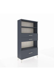 Arges Dolap 3 Raflı 3 Çekmeceli 88x30x163 Antrasit-Antrasit