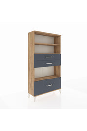 Arges Dolap 3 Raflı 3 Çekmeceli 88x30x163 Çam-Antrasit