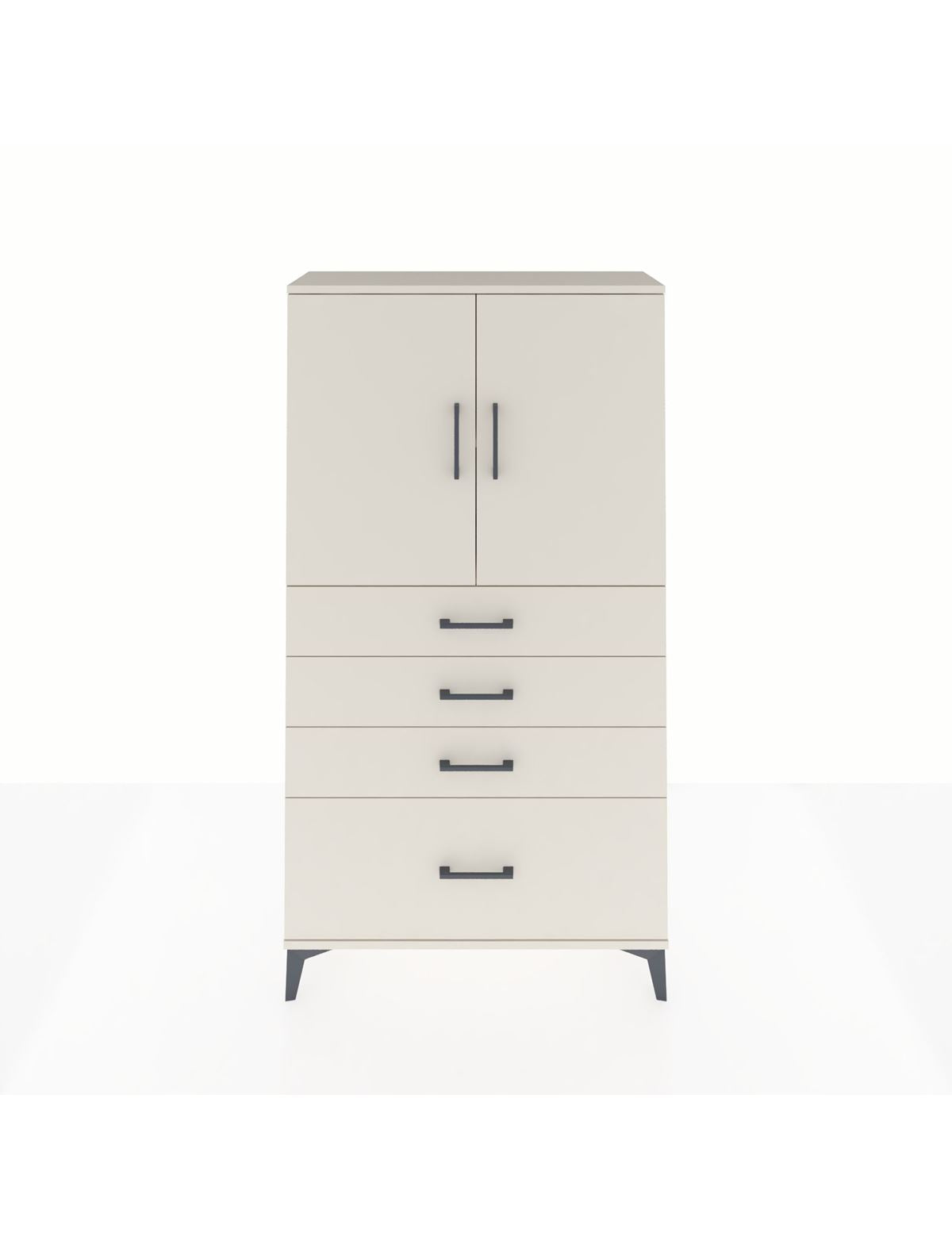 Arges Dolap 2 Raflı 4 Çekmeceli 2 Kapaklı 88x30x163 Aytaşı-Aytaşı