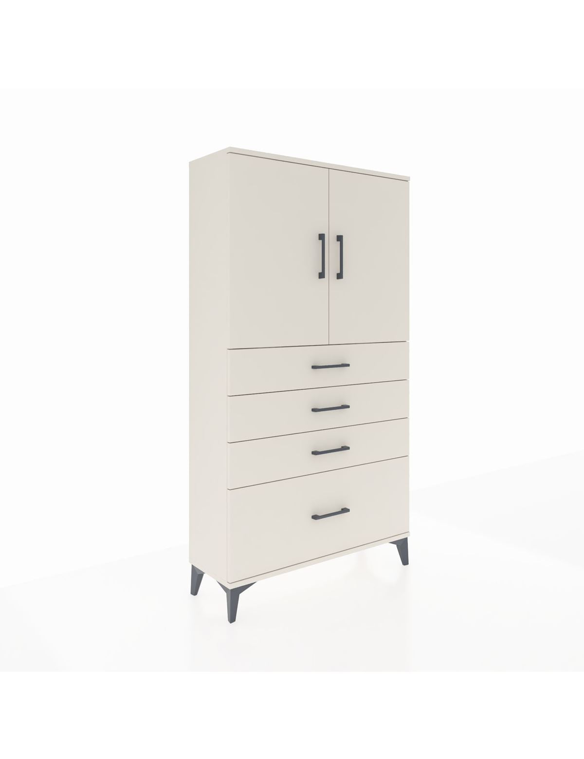 Arges Dolap 2 Raflı 4 Çekmeceli 2 Kapaklı 88x30x163 Aytaşı-Aytaşı