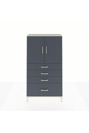 Arges Dolap 2 Raflı 4 Çekmeceli 2 Kapaklı 88x30x163 Aytaşı-Antrasit