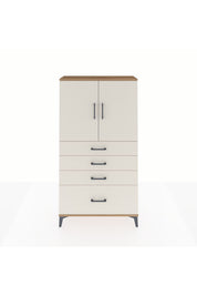 Arges Dolap 2 Raflı 4 Çekmeceli 2 Kapaklı 88x30x163 Çam-Aytaşı