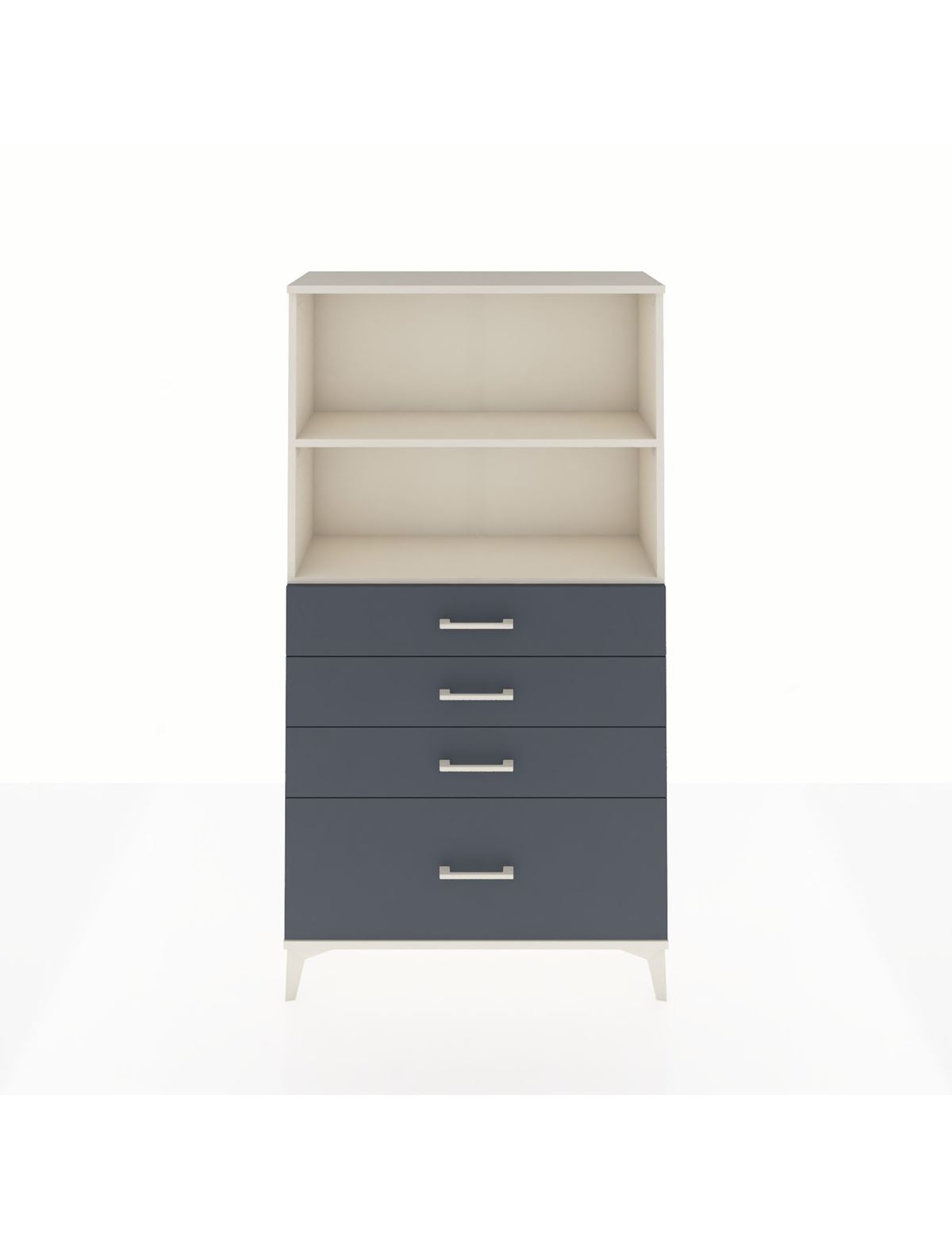 Arges Dolap 2 Raflı 4 Çekmeceli 88x30x163 Aytaşı-Antrasit