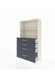 Arges Dolap 2 Raflı 4 Çekmeceli 88x30x163 Aytaşı-Antrasit