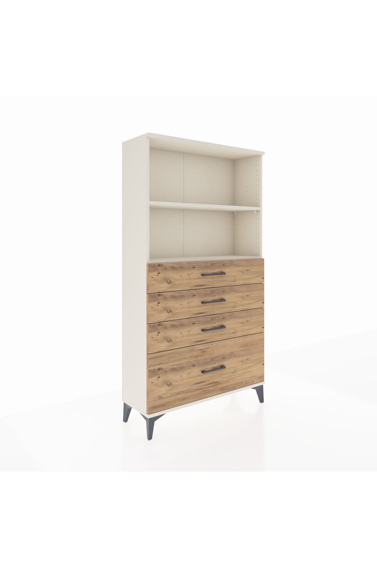 Arges Dolap 2 Raflı 4 Çekmeceli 88x30x163 Aytaşı-Çam