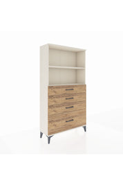 Arges Dolap 2 Raflı 4 Çekmeceli 88x30x163 Aytaşı-Çam