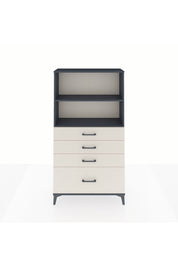 Arges Dolap 2 Raflı 4 Çekmeceli 88x30x163 Antrasit-Aytaşı