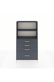 Arges Dolap 2 Raflı 4 Çekmeceli 88x30x163 Antrasit-Antrasit