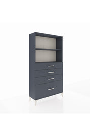 Arges Dolap 2 Raflı 4 Çekmeceli 88x30x163 Antrasit-Antrasit