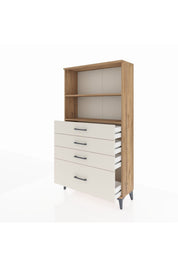 Arges Dolap 2 Raflı 4 Çekmeceli 88x30x163 Çam-Aytaşı