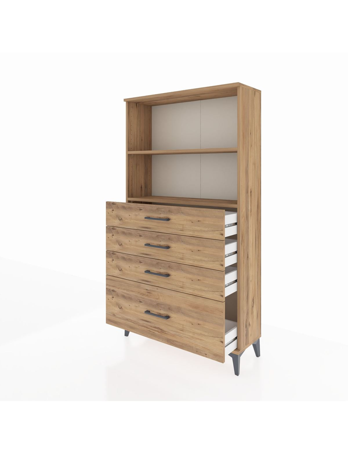 Arges Dolap 2 Raflı 4 Çekmeceli 88x30x163 - S21M012V9A