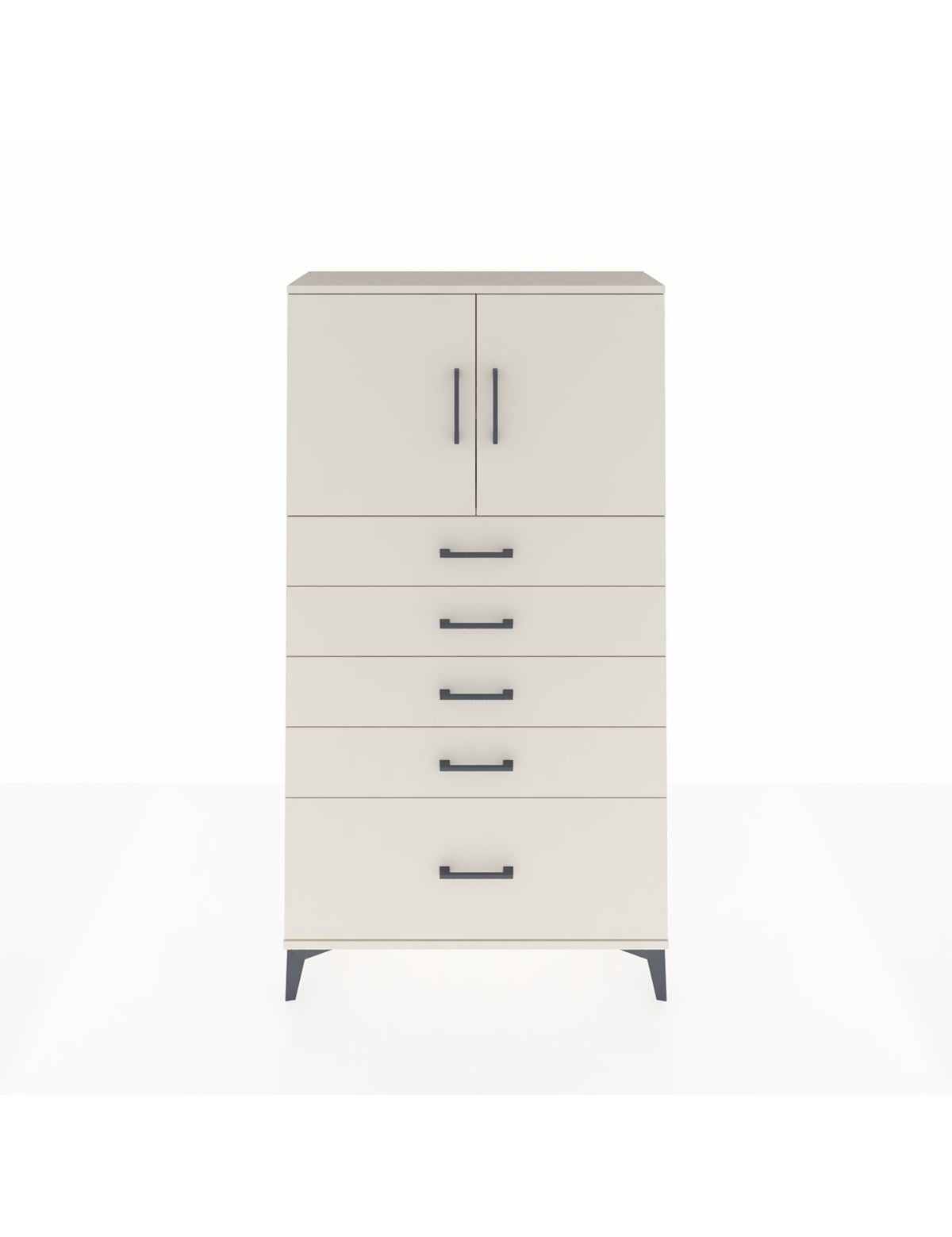 Arges Dolap 2 Raflı 5 Çekmeceli 2 Kapaklı 88x30x163 Aytaşı-Aytaşı