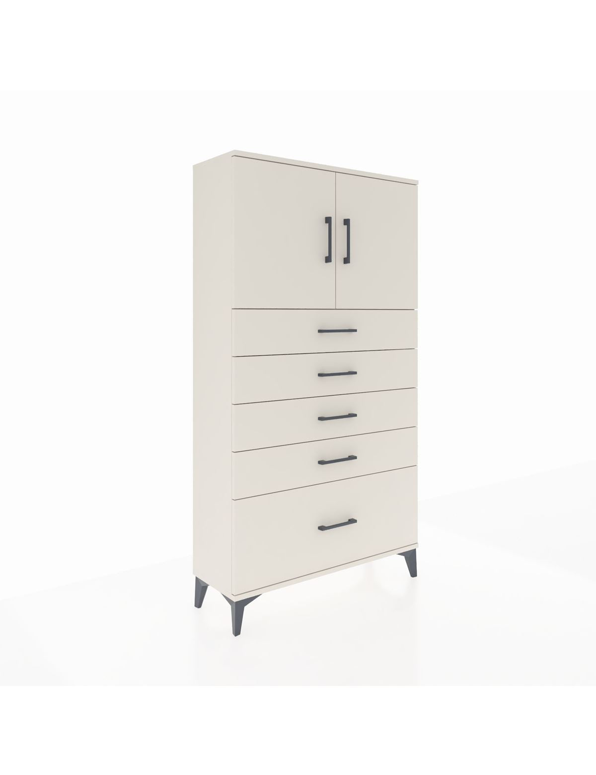 Arges Dolap 2 Raflı 5 Çekmeceli 2 Kapaklı 88x30x163 Aytaşı-Aytaşı