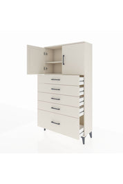 Arges Dolap 2 Raflı 5 Çekmeceli 2 Kapaklı 88x30x163 Aytaşı-Aytaşı