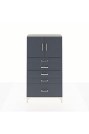 Arges Dolap 2 Raflı 5 Çekmeceli 2 Kapaklı 88x30x163 Aytaşı-Antrasit