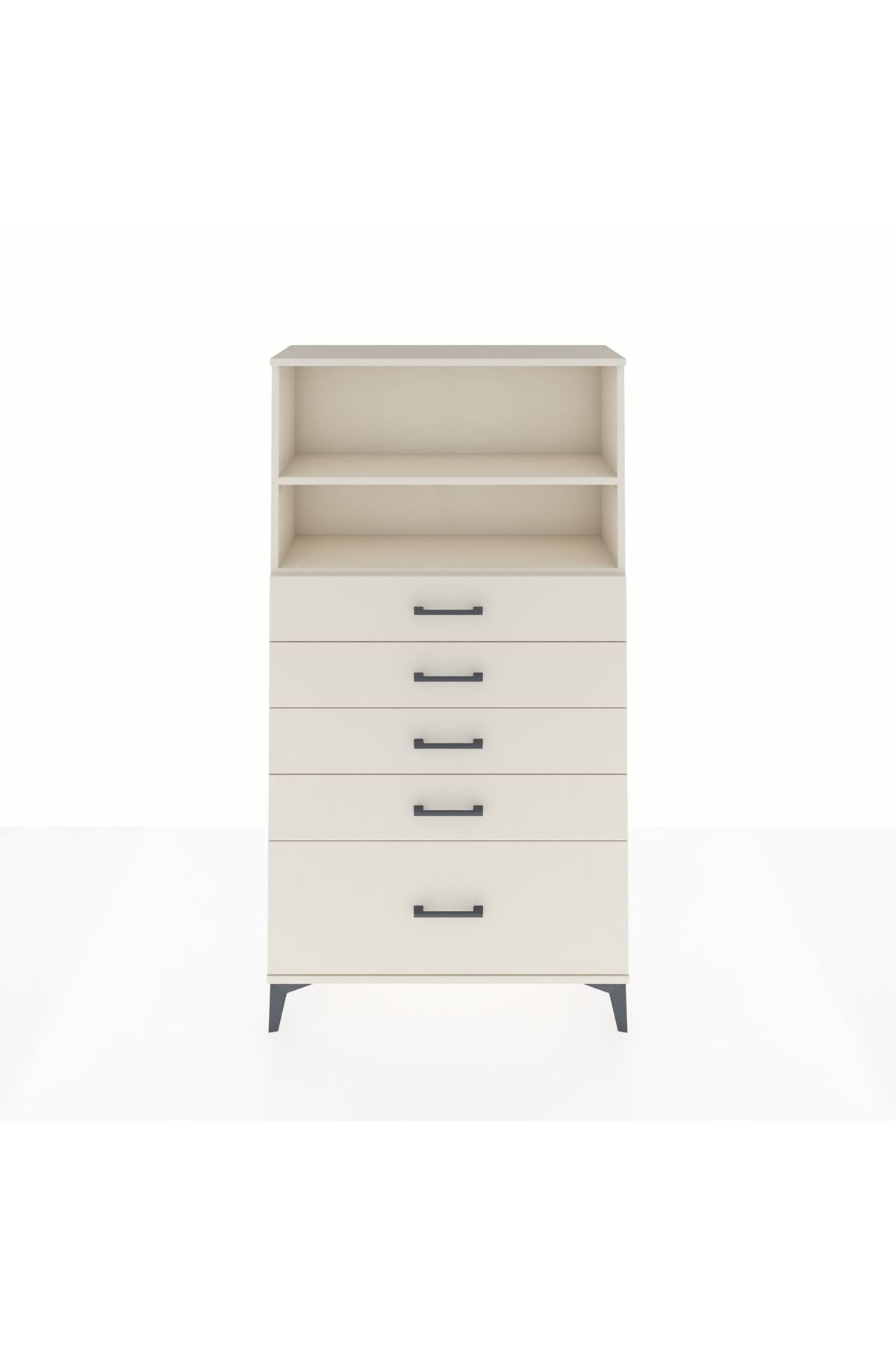 Arges Dolap 2 Raflı 5 Çekmeceli 88x30x163 Aytaşı-Aytaşı