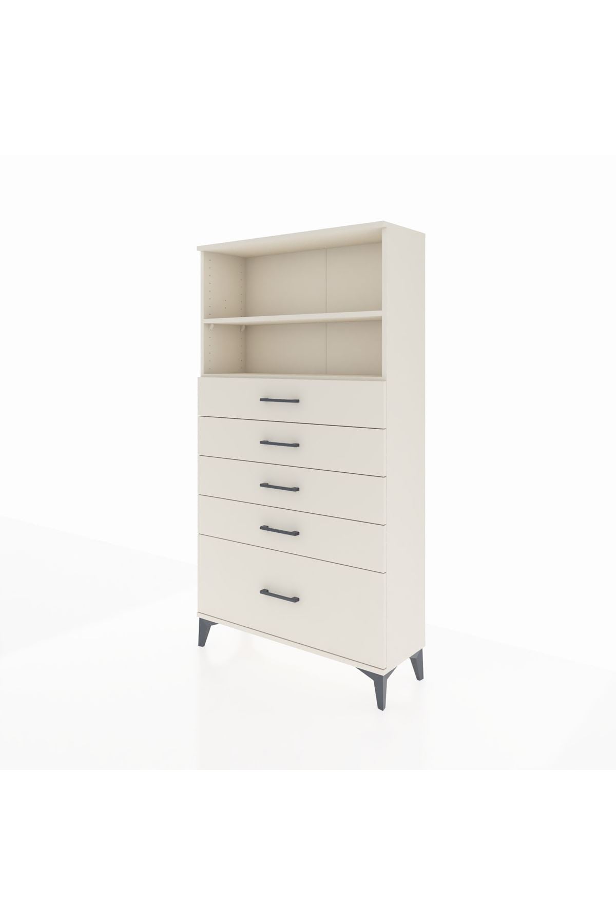 Arges Dolap 2 Raflı 5 Çekmeceli 88x30x163 Aytaşı-Aytaşı