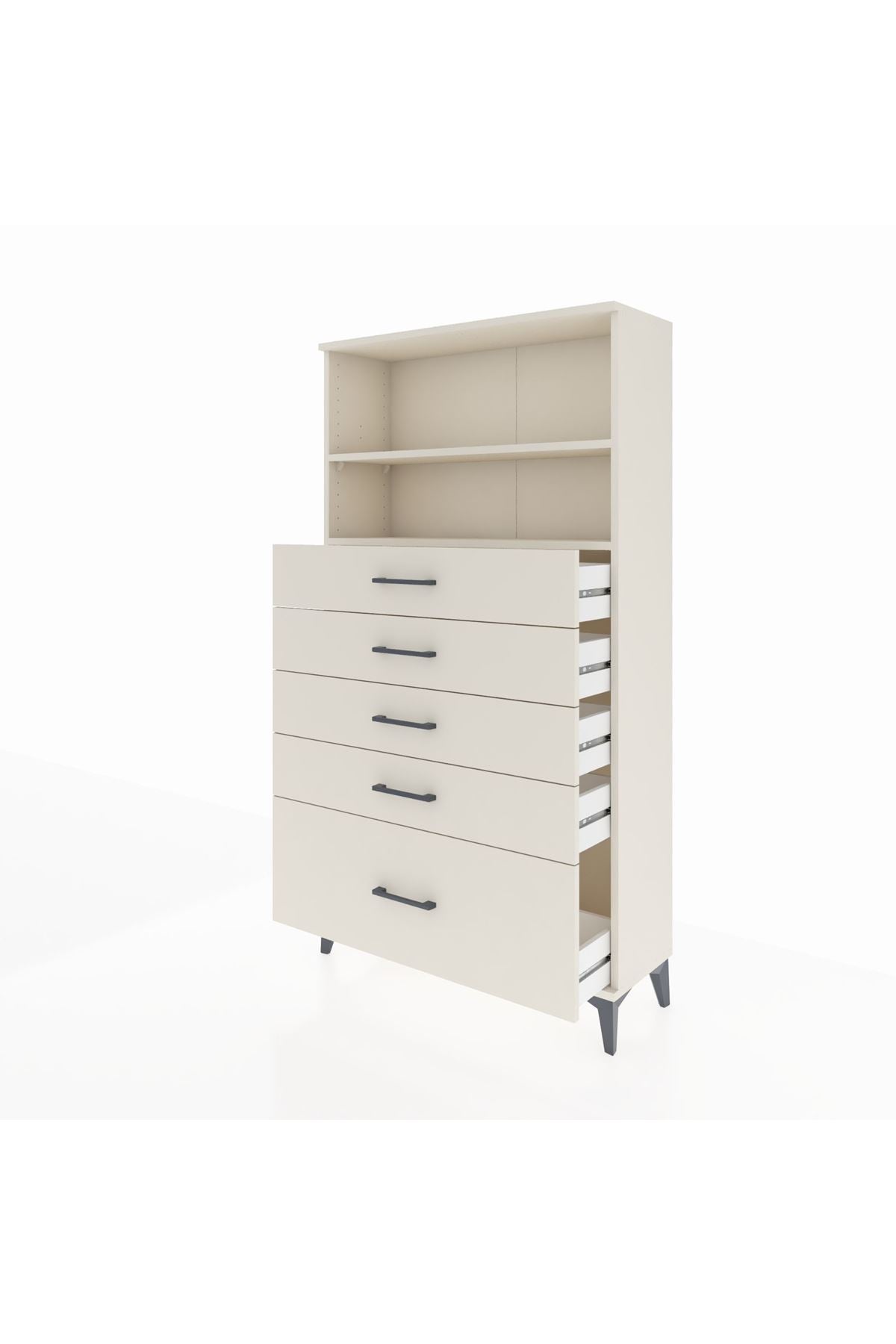 Arges Dolap 2 Raflı 5 Çekmeceli 88x30x163 Aytaşı-Aytaşı