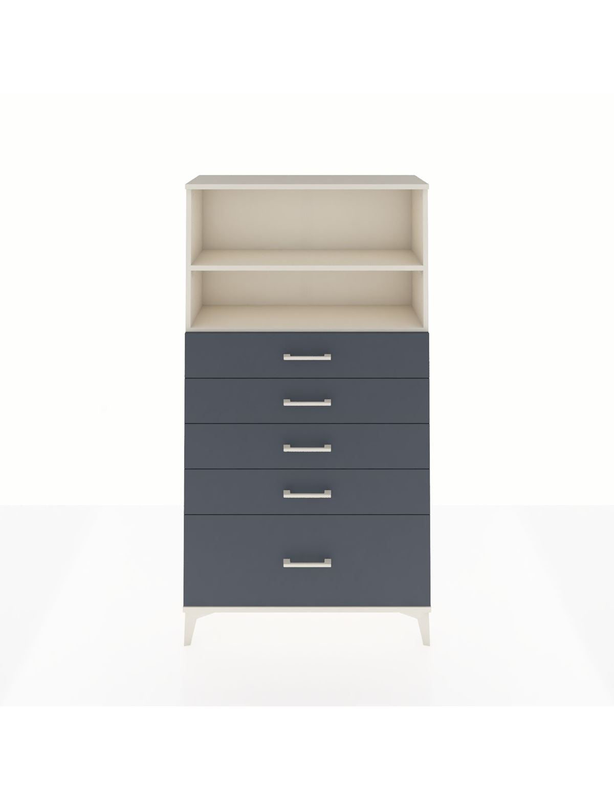 Arges Dolap 2 Raflı 5 Çekmeceli 88x30x163 Aytaşı-Antrasit