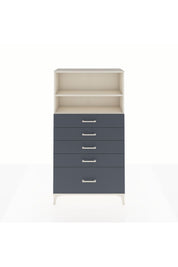 Arges Dolap 2 Raflı 5 Çekmeceli 88x30x163 Aytaşı-Antrasit