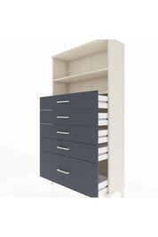 Arges Dolap 2 Raflı 5 Çekmeceli 88x30x163 Aytaşı-Antrasit