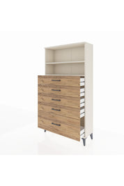 Arges Dolap 2 Raflı 5 Çekmeceli 88x30x163 Aytaşı-Çam