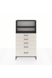 Arges Dolap 2 Raflı 5 Çekmeceli 88x30x163 Antrasit-Aytaşı