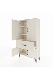 Arges Dolap 3 Raflı Tek Çekmeceli 4 Kapaklı 88x30x163 Aytaşı-Aytaşı