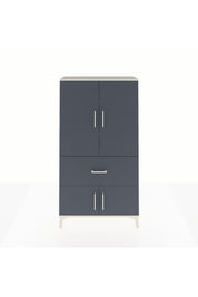 Arges Dolap 3 Raflı Tek Çekmeceli 4 Kapaklı 88x30x163 Aytaşı-Antrasit