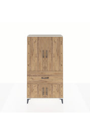 Arges Dolap 3 Raflı Tek Çekmeceli 4 Kapaklı 88x30x163 Aytaşı-Çam