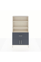 Arges Dolap 3 Raflı Tek Çekmeceli 2 Kapaklı 88x30x163 Aytaşı-Antrasit