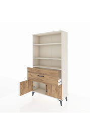 Arges Dolap 3 Raflı Tek Çekmeceli 2 Kapaklı 88x30x163 Aytaşı-Çam