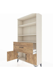 Arges Dolap 3 Raflı Tek Çekmeceli 2 Kapaklı 88x30x163 Aytaşı-Çam