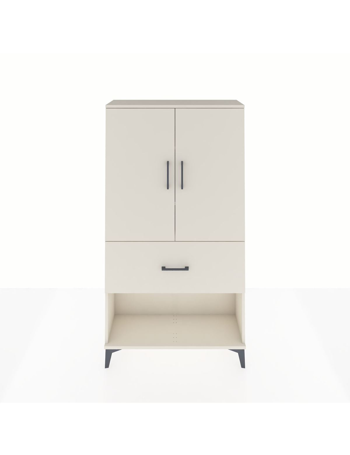 Arges Dolap 3 Raflı Tek Çekmeceli 2 Kapaklı 88x30x163 Aytaşı-Aytaşı