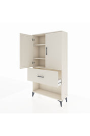 Arges Dolap 3 Raflı Tek Çekmeceli 2 Kapaklı 88x30x163 Aytaşı-Aytaşı