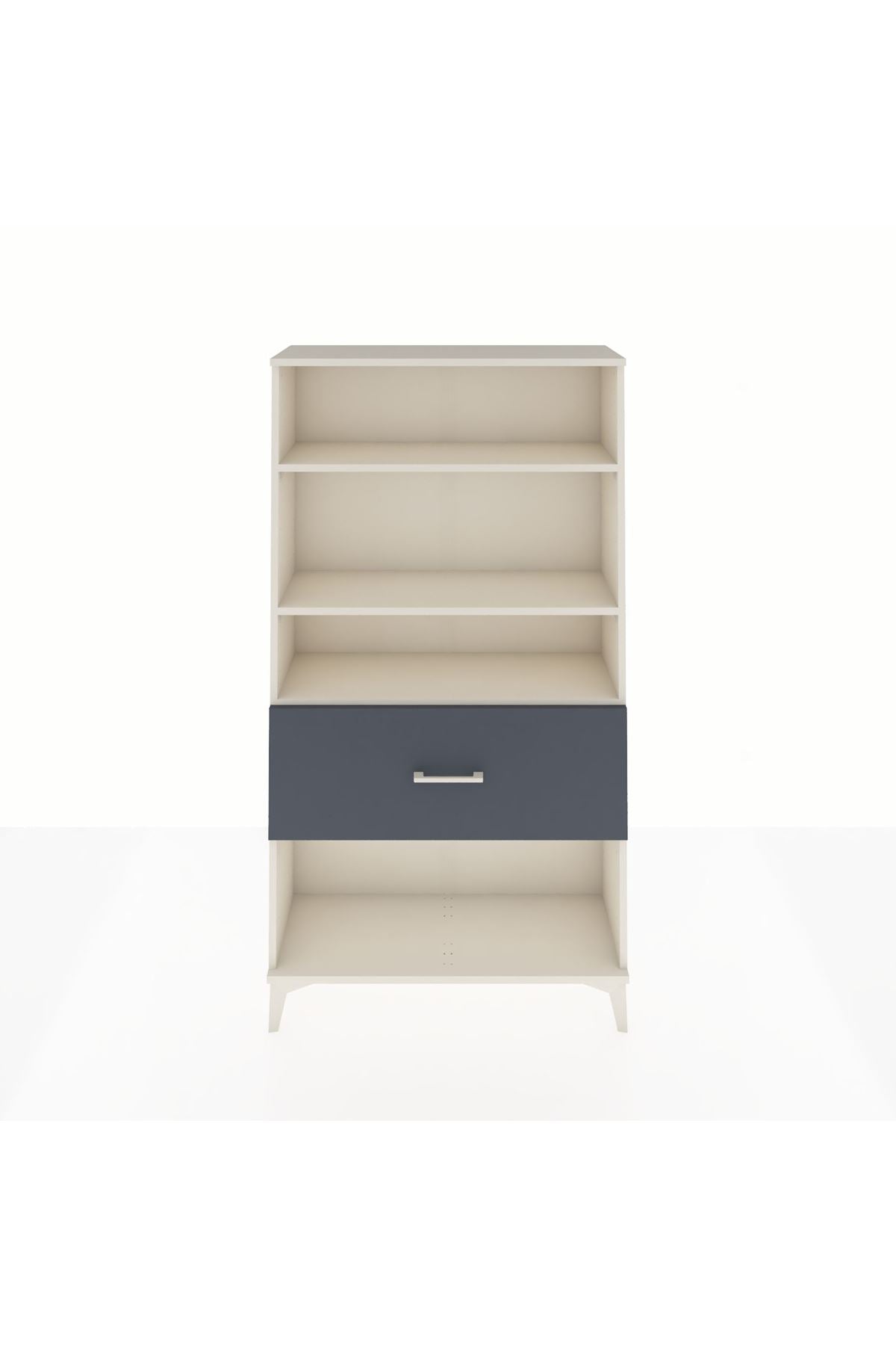 Arges Dolap 3 Raflı Tek Çekmeceli 88x30x163 Aytaşı-Antrasit