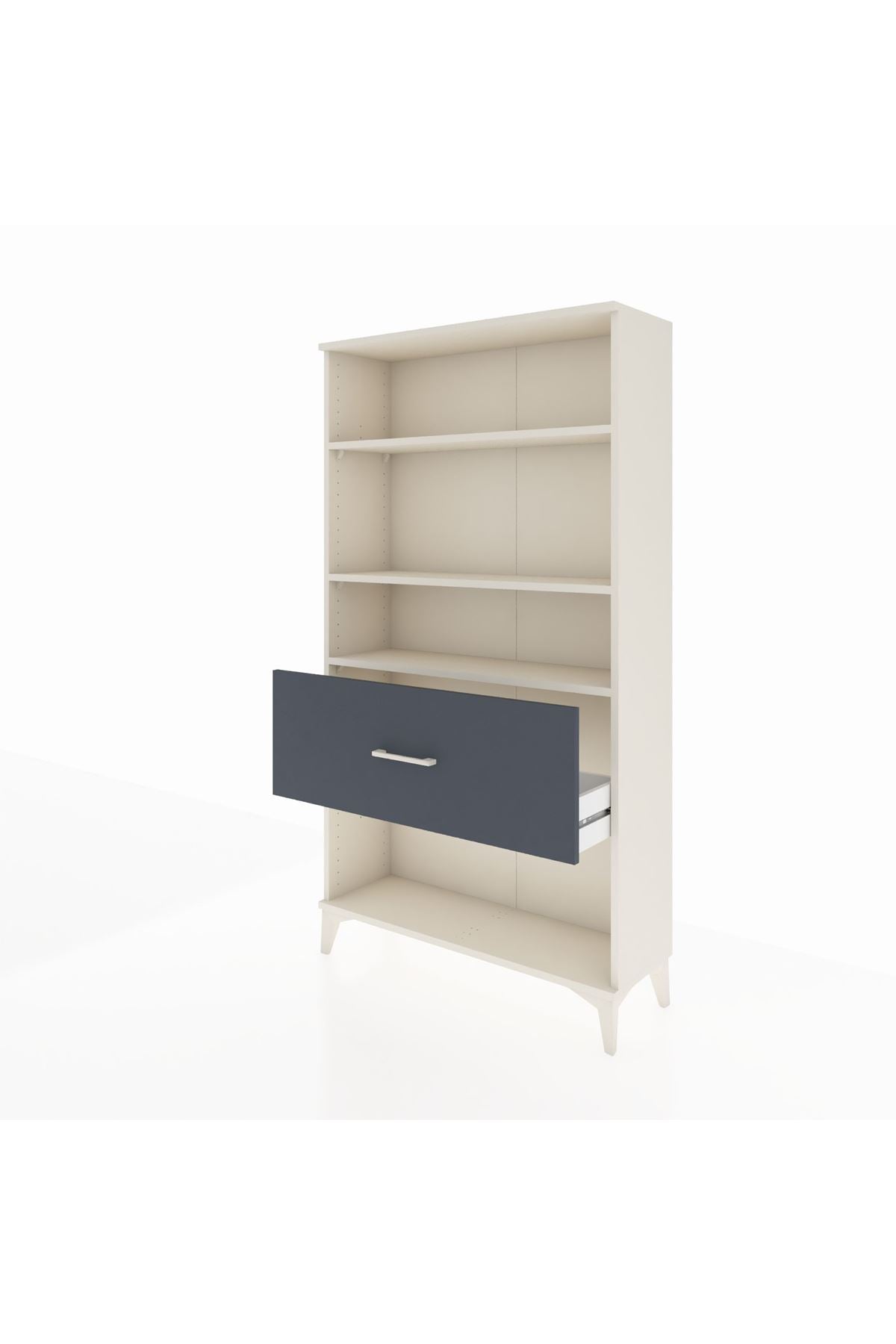 Arges Dolap 3 Raflı Tek Çekmeceli 88x30x163 Aytaşı-Antrasit