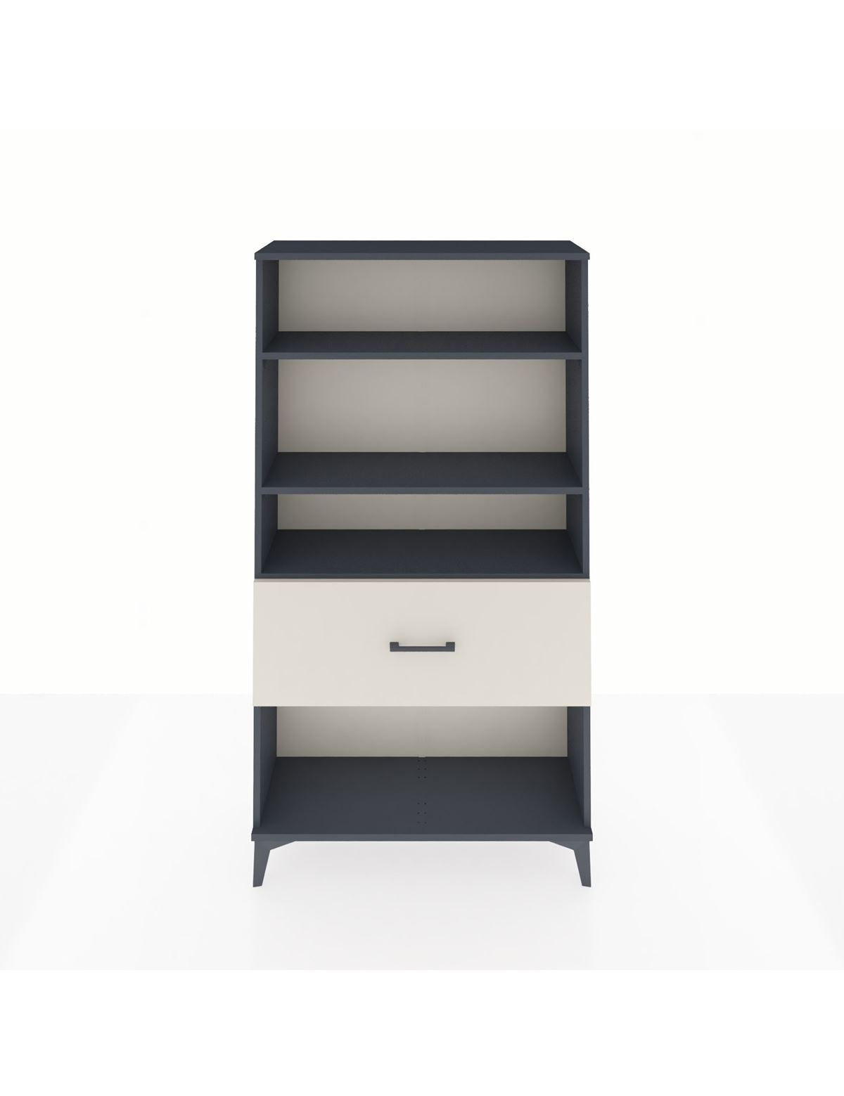 Arges Dolap 3 Raflı Tek Çekmeceli 88x30x163 Antrasit-Aytaşı