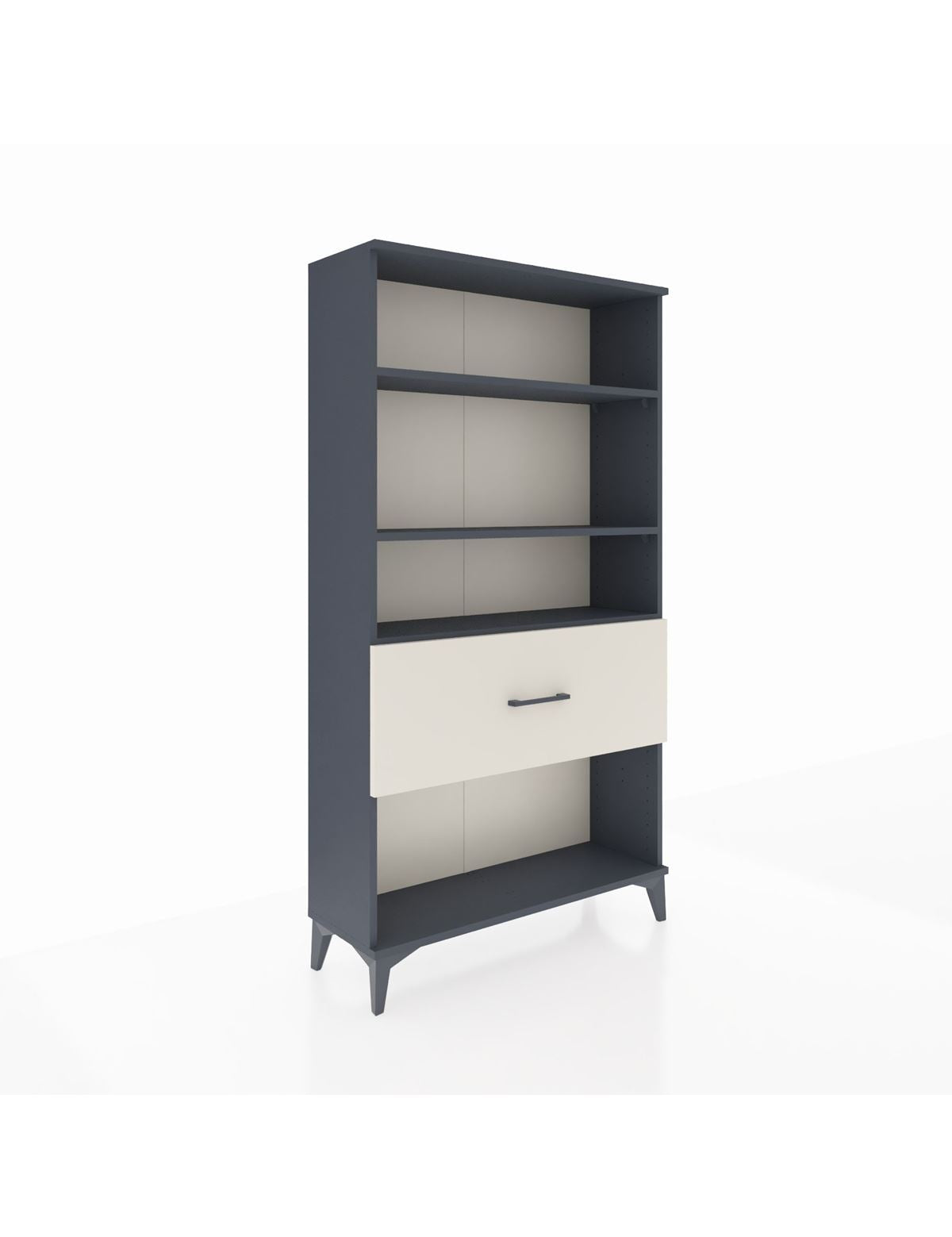 Arges Dolap 3 Raflı Tek Çekmeceli 88x30x163 Antrasit-Aytaşı