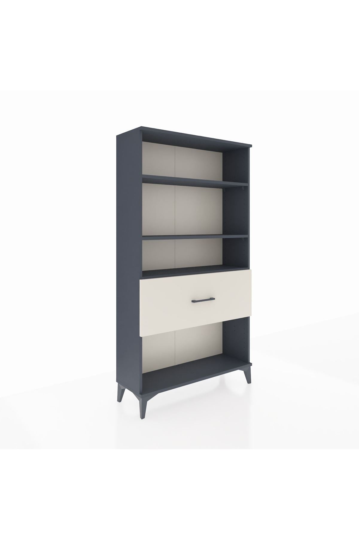 Arges Dolap 3 Raflı Tek Çekmeceli 88x30x163 Antrasit-Aytaşı