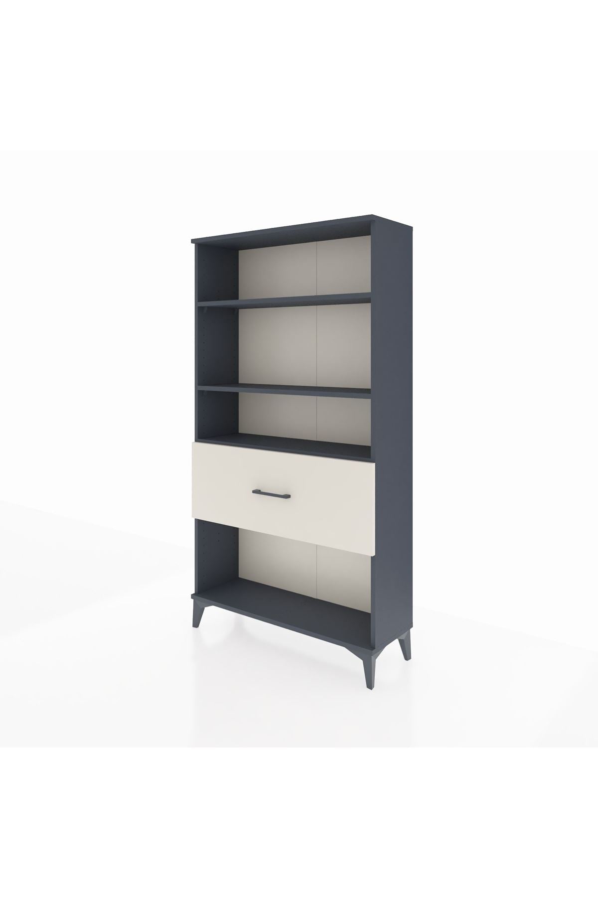 Arges Dolap 3 Raflı Tek Çekmeceli 88x30x163 Antrasit-Aytaşı