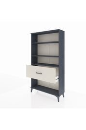 Arges Dolap 3 Raflı Tek Çekmeceli 88x30x163 Antrasit-Aytaşı