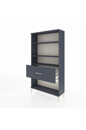 Arges Dolap 3 Raflı Tek Çekmeceli 88x30x163 Antrasit-Antrasit