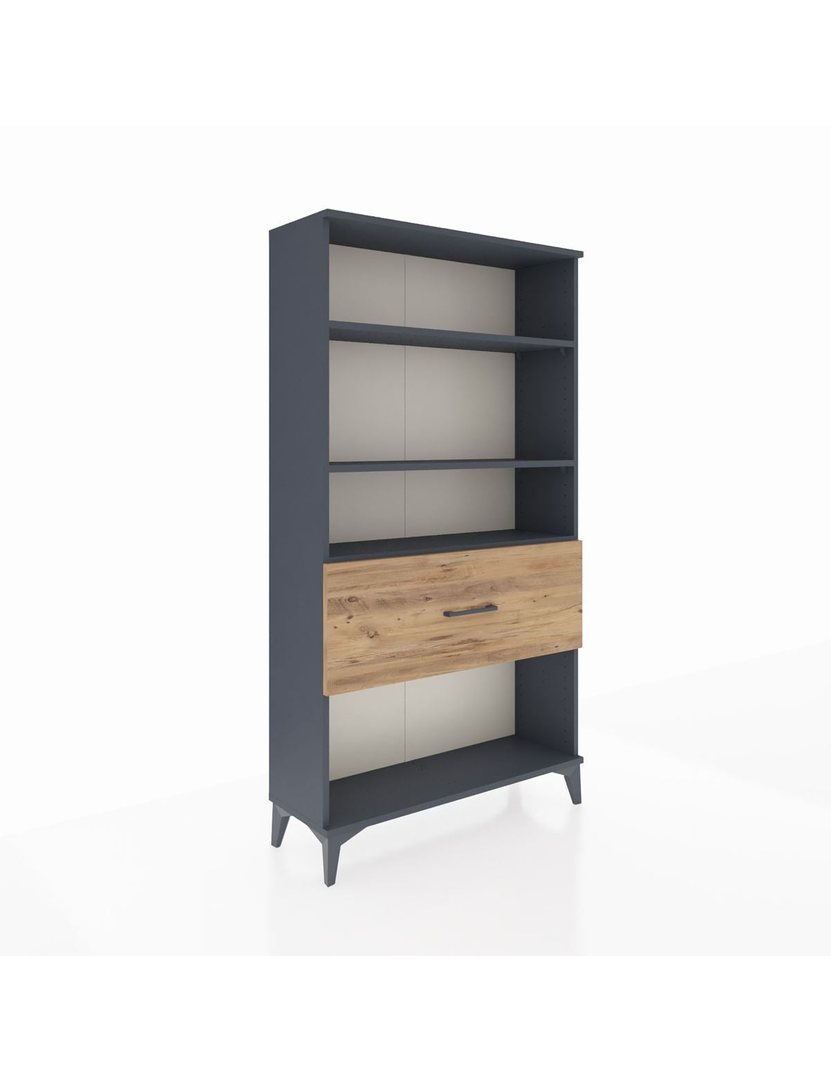 Arges Dolap 3 Raflı Tek Çekmeceli 88x30x163 Antrasit-Çam