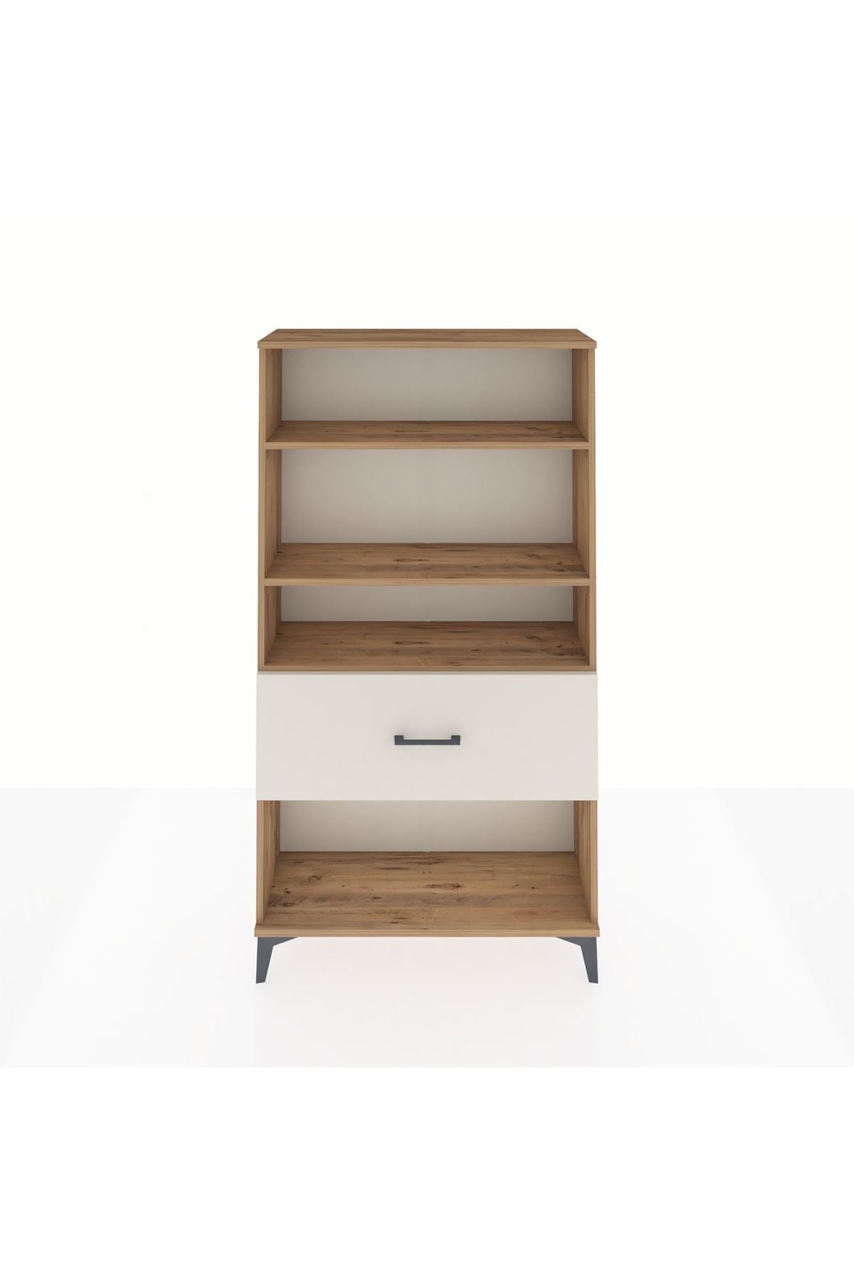 Arges Dolap 3 Raflı Tek Çekmeceli 88x30x163 Çam-Aytaşı