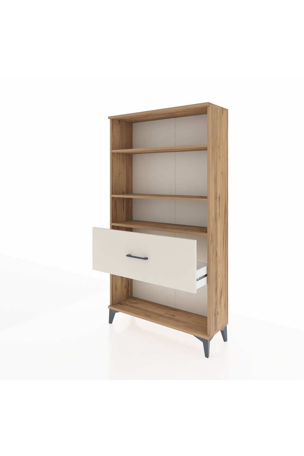 Arges Dolap 3 Raflı Tek Çekmeceli 88x30x163 Çam-Aytaşı