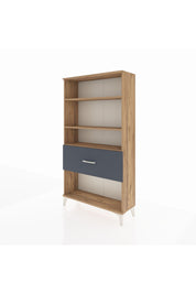 Arges Dolap 3 Raflı Tek Çekmeceli 88x30x163 Çam-Antrasit