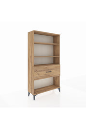 Arges Dolap 3 Raflı Tek Çekmeceli 88x30x163 Çam-Çam